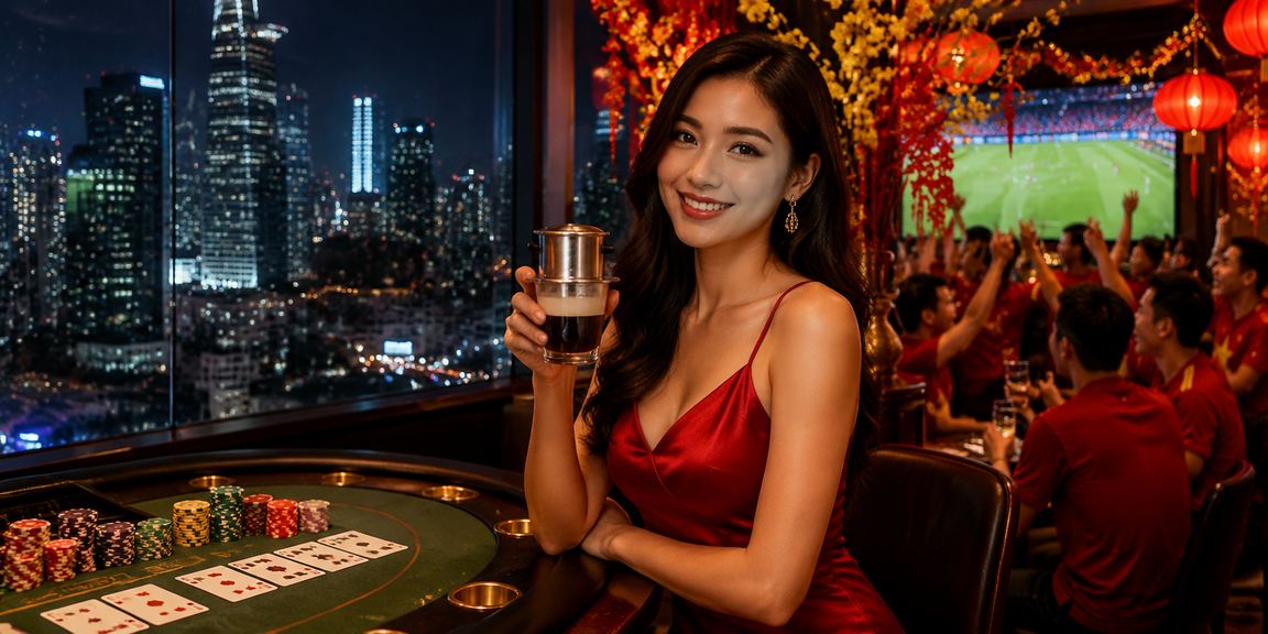 Người chơi Hà Nội kiểm tra số dư trước ván Baccarat bên cà phê sáng